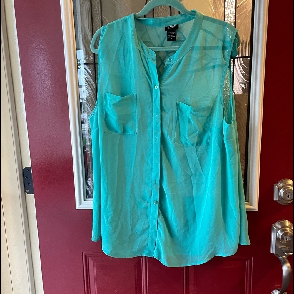 PLUS Size Sheer Blouse